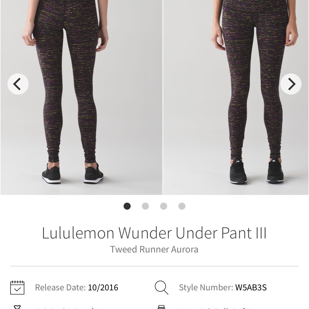 lululemon athletica Wunder Under Pant III - Multicolor Tweed